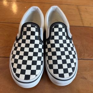 Vans kids checkered shoe
